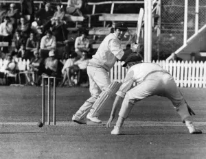 Sport - Cricket - Glamorgan's skipper Tony Lewis cuts a ball from Warwickshire' Sport - Cricket - Glamorgan's skipper Tony Lewis cuts a ball from Warwickshire'