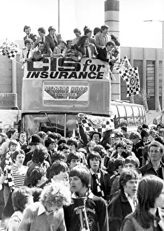Sport - Football - Swansea City -Swansea City players enjoy a tour of the city following Sport - Football - Swansea City -Swansea City players enjoy a tour of the city following