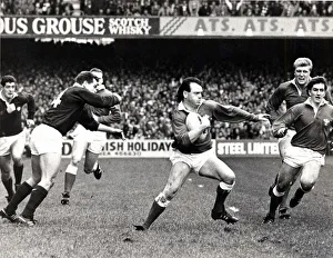 Sport - Rugby - Wales v Scotland - 1988 - Ieuan Evans makes a break - Western Mail Sport - Rugby - Wales v Scotland - 1988 - Ieuan Evans makes a break - Western Mail