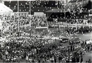Sport - Rugby - Wales WRU centenary - The balloons go up at the Gala opening at Cardiff Sport - Rugby - Wales WRU centenary - The balloons go up at the Gala opening at Cardiff