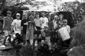 Spring clean... Pupils at Meltham County Primary School have been putting the finishing Spring clean... Pupils at Meltham County Primary School have been putting the finishing