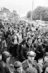 Spurs fans queue for tickets to the Cup Final replay against Manchester City Spurs fans queue for tickets to the Cup Final replay against Manchester City