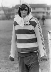 Stan Bowles beat the cold in training yesterday . . . And he' Stan Bowles beat the cold in training yesterday . . . And he'