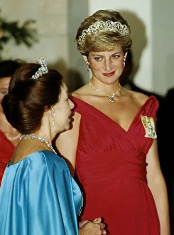State visit of President Cossiga of Italy to Britain. Princess Diana State visit of President Cossiga of Italy to Britain. Princess Diana