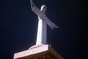 The statue of Christorei on a hill top overlooking the city of Lubango in south west The statue of Christorei on a hill top overlooking the city of Lubango in south west