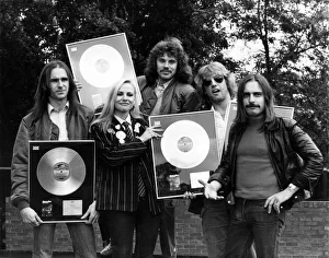Status Quo, are presented with more Gold and Platinum Discs at The Eurocrest Hotel Status Quo, are presented with more Gold and Platinum Discs at The Eurocrest Hotel