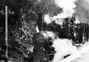 Steam train on the Talyllyn railway line which runs for 7 Steam train on the Talyllyn railway line which runs for 7