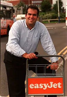 Stelios Haji Ioannou easyJet airline owner August 1997 Mirror Promotions easyJet Stelios Haji Ioannou easyJet airline owner August 1997 Mirror Promotions easyJet