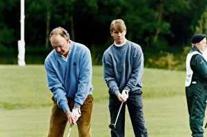 Stephen Hendry with actor Gene Hackman on Gleneagles golf course. 17th May 1993 Stephen Hendry with actor Gene Hackman on Gleneagles golf course. 17th May 1993