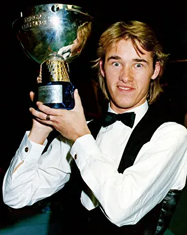 Stephen Hendry with trophy. 17th September 1992 Stephen Hendry with trophy. 17th September 1992