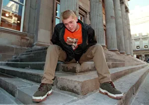 Stephen McCole Scots actor sitting on steps November 1998 star of The Young Person' Stephen McCole Scots actor sitting on steps November 1998 star of The Young Person'