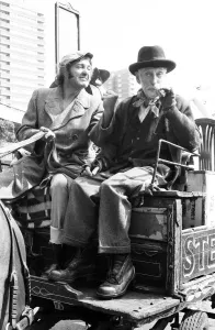 Steptoe and Son actors enjoy a pint in local pub, during break in filming of the BBC Steptoe and Son actors enjoy a pint in local pub, during break in filming of the BBC