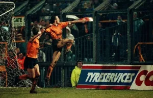Steve Bull of Wolves jumps and punches the air 1990 after scoring in the Wolves v Steve Bull of Wolves jumps and punches the air 1990 after scoring in the Wolves v