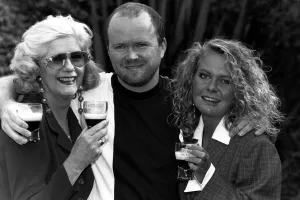 Steve McFadden actor Eastenders with Australian soap actress Anne Charleston Steve McFadden actor Eastenders with Australian soap actress Anne Charleston