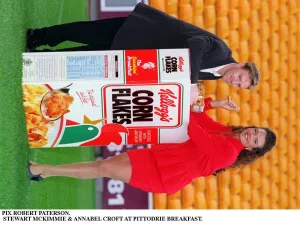 Stewart McKimmie Aberdeen footballer and Annabel Croft TV Presenter at Pittodrie with a Stewart McKimmie Aberdeen footballer and Annabel Croft TV Presenter at Pittodrie with a