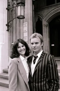 Sting Gordon Sumner with his wife Frances - July 1982 Outside Law Courts Sting Gordon Sumner with his wife Frances - July 1982 Outside Law Courts