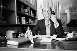 Stirling Moss pictured in his office / home in Shepherds Market, London. 3rd August 1973 Stirling Moss pictured in his office / home in Shepherds Market, London. 3rd August 1973