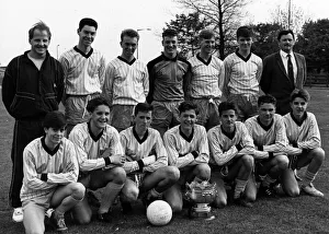 Stockton School Under 16 Team. 15th May 1989. Pictured with secretary of Stockton Stockton School Under 16 Team. 15th May 1989. Pictured with secretary of Stockton