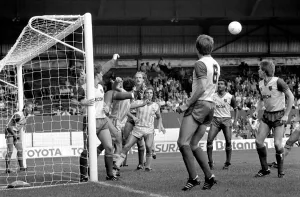 Stoke 2 v. Sheffield Wednesday 1 (Farrell). September 1984 MF17-16-020 Stoke 2 v. Sheffield Wednesday 1 (Farrell). September 1984 MF17-16-020