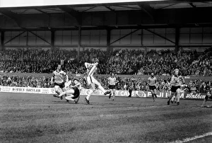Stoke City 3 v. Wolverhampton Wanderers 2. Division One Football. May 1981 MF02-29-038 Stoke City 3 v. Wolverhampton Wanderers 2. Division One Football. May 1981 MF02-29-038