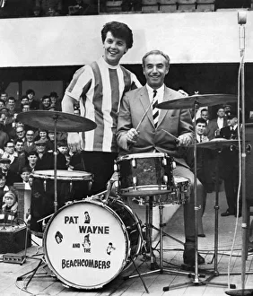 Stoke City player Stanly Matthews playing the drums with Pat Wayne and the Beachcombers Stoke City player Stanly Matthews playing the drums with Pat Wayne and the Beachcombers