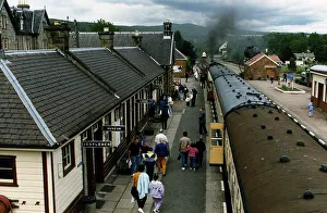 Strathspey Railway Station in Scotland, September 1996 Strathspey Railway Station in Scotland, September 1996