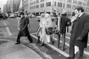 Street scene in New York. 13th February 1981 Street scene in New York. 13th February 1981