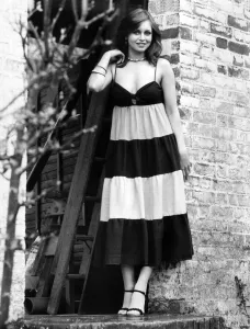Striped black and pink sundress also available in black or white with assorted colours Striped black and pink sundress also available in black or white with assorted colours