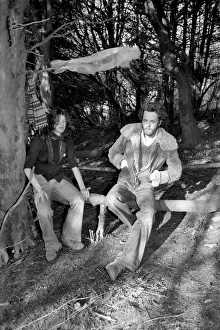 Students build cabin. February 1975 75-00876-002 Students build cabin. February 1975 75-00876-002