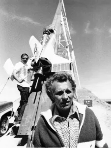 Stuntman Evel Knievel at Snake River Canyon Idaho where he is to make his farewell Stuntman Evel Knievel at Snake River Canyon Idaho where he is to make his farewell