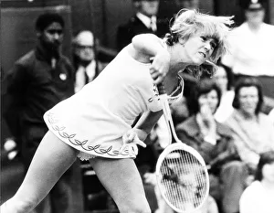 Sue Barker competing in the Wimbledon Tennis Championships. July 1978 Sue Barker competing in the Wimbledon Tennis Championships. July 1978