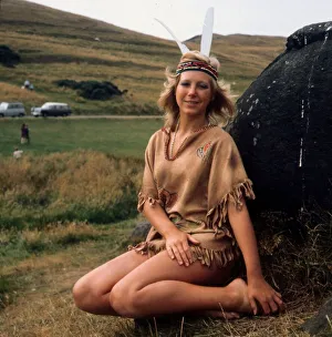 Sue Harrison dressed as a Red Indian August 1982 Sue Harrison dressed as a Red Indian August 1982