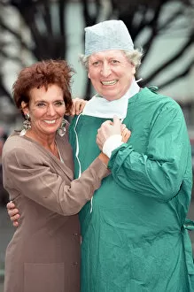 Images Dated 12th March 1992: Sue Johnston and Tom Baker attend a photocall for ITV series Medics