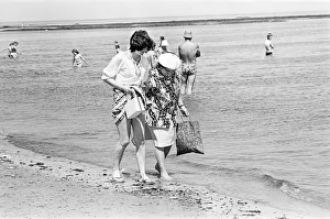 Summer Weather Beach Scenes, Teesside, August 1976 Summer Weather Beach Scenes, Teesside, August 1976