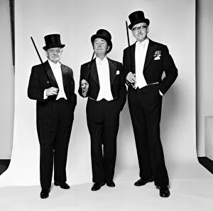 Images Dated 22nd January 1982: Last of the Summer Wine actors in top hats and tails
