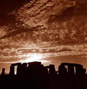 Sunset over Stonehenge in Wiltshire Britain Sunset Silhouette Clouds Sunset over Stonehenge in Wiltshire Britain Sunset Silhouette Clouds