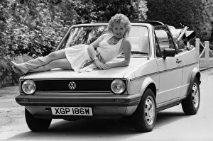 Super star Lulu and her car. July 1982 P035538 Super star Lulu and her car. July 1982 P035538