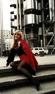 Suzanne Mizzi Model sitting on steps outside the Lloyds building Suzanne Mizzi Model sitting on steps outside the Lloyds building