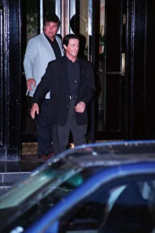 Sylvester Stallone Actor leaving hotel with minder Sylvester Stallone Actor leaving hotel with minder
