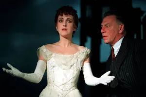 SYLVESTRA LE TOUZEL AND KENNETH CRANHAM IN NATIONAL THEATRE PRODUCTION OF J.B SYLVESTRA LE TOUZEL AND KENNETH CRANHAM IN NATIONAL THEATRE PRODUCTION OF J.B