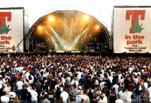 T in the Park pop concert Strathclyde Park evening 1995 T in the Park pop concert Strathclyde Park evening 1995