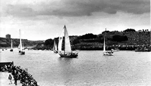 Tall Ships Race July 1986. Ships sail down the Tyne Tall Ships Race July 1986. Ships sail down the Tyne