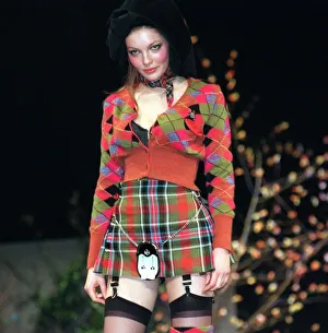 tartan mini kilted model vivienne westwood at secc tartan mini kilted model vivienne westwood at secc