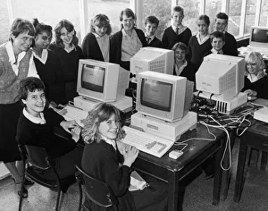 Teachers and pupils try out the new computers in Bilton High Schools IT classroom Teachers and pupils try out the new computers in Bilton High Schools IT classroom