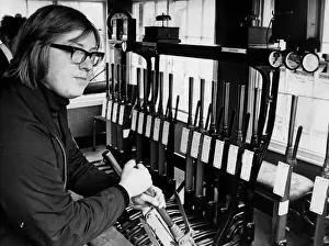 Ted Tomiak, a student from Jesmond, Newcastle, on signal box duty on 23rd April 1973 Ted Tomiak, a student from Jesmond, Newcastle, on signal box duty on 23rd April 1973