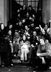 These teenage David Bowie fans queue in pouring rain for tickets for his concert at These teenage David Bowie fans queue in pouring rain for tickets for his concert at