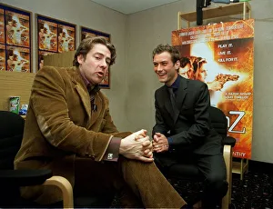 Television presenter Jonathan Ross interviews actor Jude Law at Warner West End Cinema Television presenter Jonathan Ross interviews actor Jude Law at Warner West End Cinema