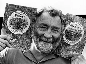 Televison presenter and conservationist Dr David Bellamy with two of his books Televison presenter and conservationist Dr David Bellamy with two of his books