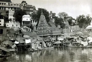 Temples on the River Ganges at Banares (now known as Varanasi), India August 1911 Temples on the River Ganges at Banares (now known as Varanasi), India August 1911