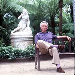 Terence Stamp sitting on a bench - July 1987 Terence Stamp sitting on a bench - July 1987